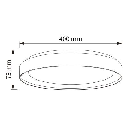 Brilagi - Candeeiro de teto LED regulável WALDO LED/48W/230V 3000-6500K diâmetro 40 cm branco/prateado + comando à distância