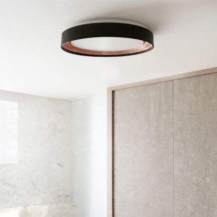 Brilagi - Candeeiro de tecto LED dimerizável WALDO LED/48W/230V 3000-6500K Ø 40 cm preto/dourado + controlo remoto