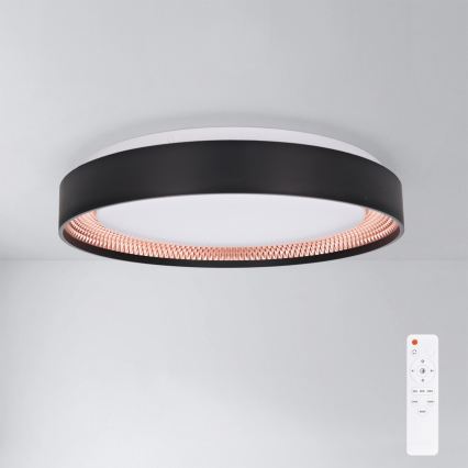 Brilagi - Candeeiro de tecto LED dimerizável WALDO LED/48W/230V 3000-6500K Ø 40 cm preto/dourado + controlo remoto