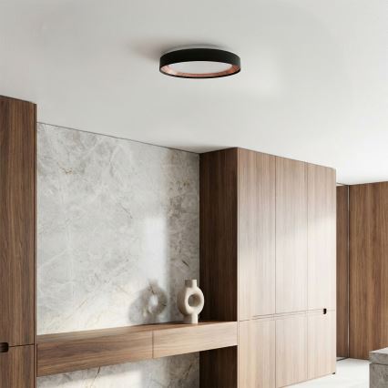 Brilagi - Candeeiro de tecto LED dimerizável WALDO LED/48W/230V 3000-6500K Ø 40 cm preto/dourado + controlo remoto