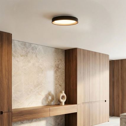 Brilagi - Candeeiro de tecto LED dimerizável WALDO LED/48W/230V 3000-6500K Ø 40 cm preto/dourado + controlo remoto