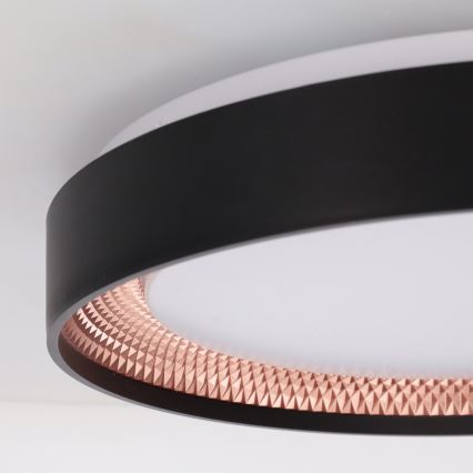 Brilagi - Candeeiro de tecto LED dimerizável WALDO LED/48W/230V 3000-6500K Ø 40 cm preto/dourado + controlo remoto
