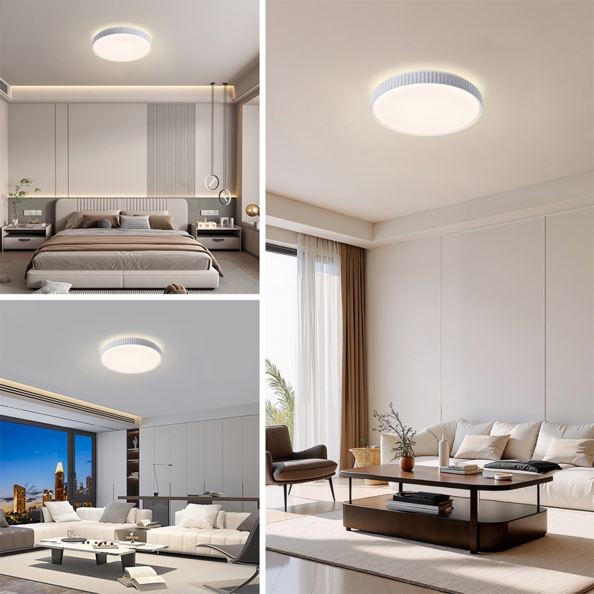 Brilagi - Candeeiro de teto LED dimerizável CORVO LED/72W/230V 3000-6000K branco Ø 50 cm + comando remoto