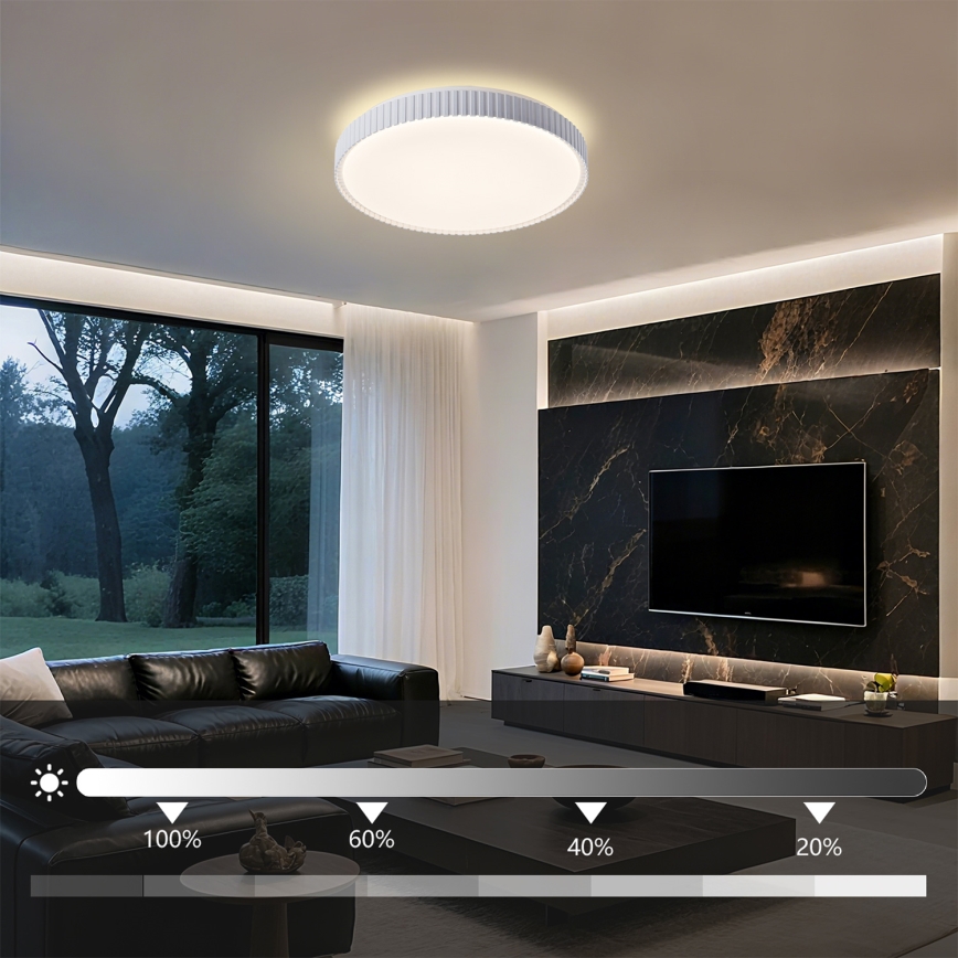 Brilagi - Candeeiro de teto LED dimerizável CORVO LED/72W/230V 3000-6000K branco Ø 50 cm + comando remoto