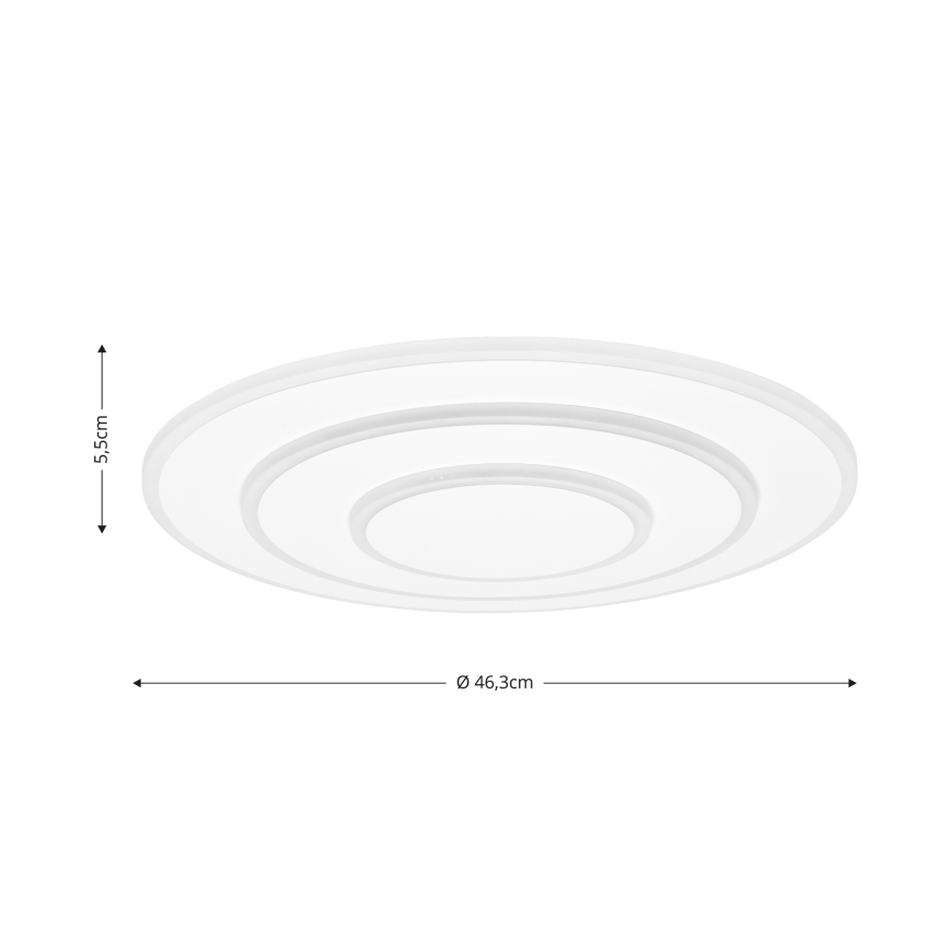 Brilagi - Luminária de teto LED dimmerizável MODERN LED/58W/230V 2700-6500K diâmetro 46,3 cm + controlo remoto