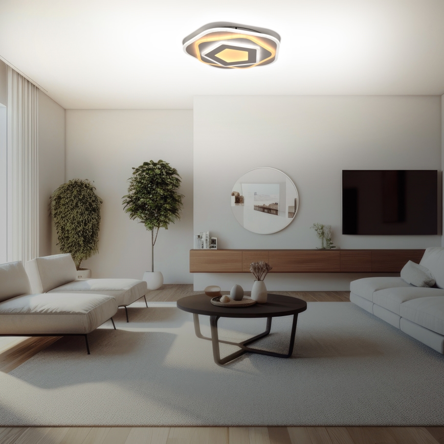 Brilagi - Luminária de teto LED dimmerizável MODERN LED/64W/230V 2700-6500K diâmetro 40 cm + controlo remoto