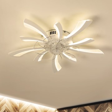 Brilagi - Luminária de teto LED dimmerizável com ventilador LED/50W/230V 3000-6500K branco + controlo remoto