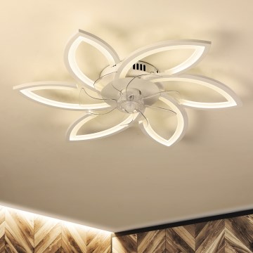 Brilagi - Luminária de teto LED dimmerizável com ventilador LED/50W/230V 3000-6500K branco + controlo remoto