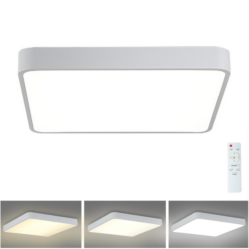 Brilagi - Luminária de teto LED dimmerizável POOL LED/36W/230V 3000-6000K 40x40 cm branca + controlo remoto