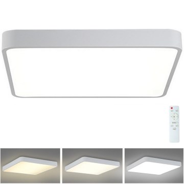 Brilagi - Luminária de teto LED dimmerizável POOL LED/48W/230V 3000-6000K 50x50 cm branca + comando à distância