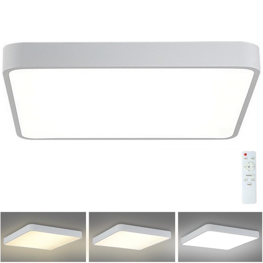Brilagi - Luminária de teto LED dimmerizável POOL LED/48W/230V 3000-6000K 50x50 cm branca + comando à distância