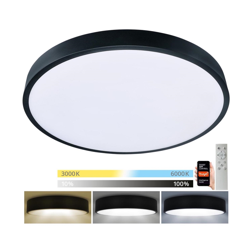 Brilagi - Luminária de teto LED dimmerizável POOL SMART LED/60W/230V 50 cm 3000-6000K Wi-Fi Tuya + controlo remoto preto