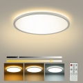 Brilagi - Luminária de teto LED dimmerizável ULTRA SLIM LED/24W/230V 2700-6500K diâmetro 42 cm branca + controlo remoto