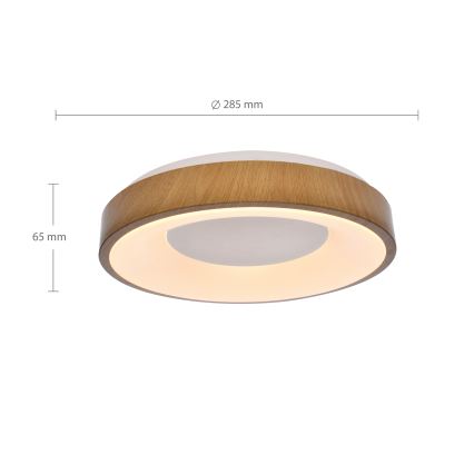 Brilagi - Candeeiro de Teto DORIA LED, 24W/230V, diâmetro 28,5 cm