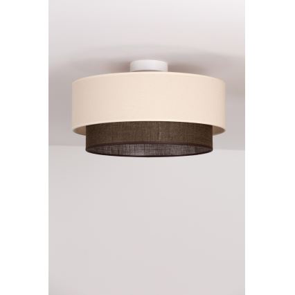 Brilagi - Luminária de teto LED Estilo BOHO 1xE27/15W/230V diâmetro 40 cm creme/castanho
