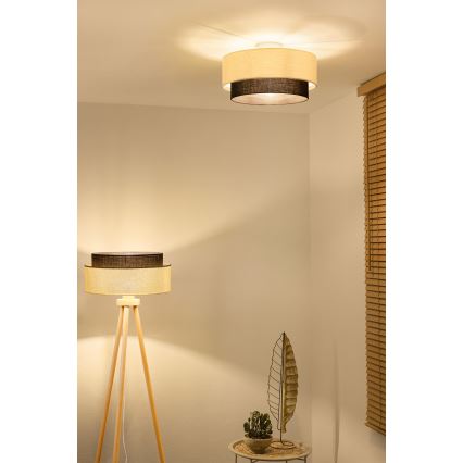 Brilagi - Luminária de teto LED Estilo BOHO 1xE27/15W/230V diâmetro 40 cm creme/castanho