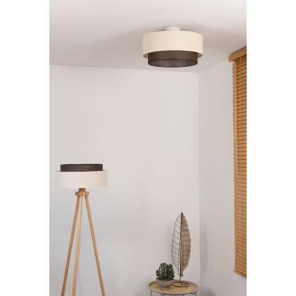 Brilagi - Luminária de teto LED Estilo BOHO 1xE27/15W/230V diâmetro 40 cm creme/castanho