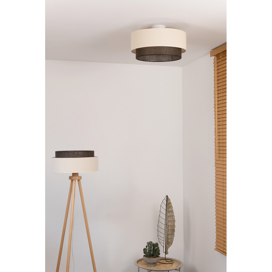 Brilagi - Luminária de teto LED Estilo BOHO 1xE27/15W/230V diâmetro 40 cm creme/castanho