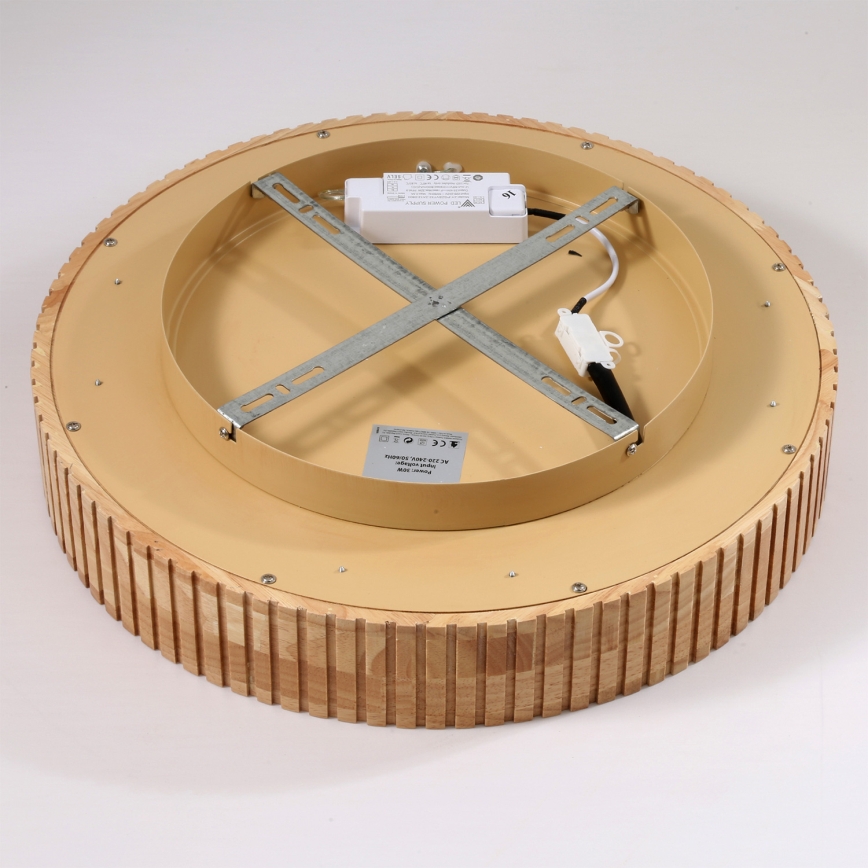 Brilagi - Candeeiro de tecto LED FALCON WOOD MODERN LED/30W/230V 3000/4000/6000K Ø 45 cm madeira