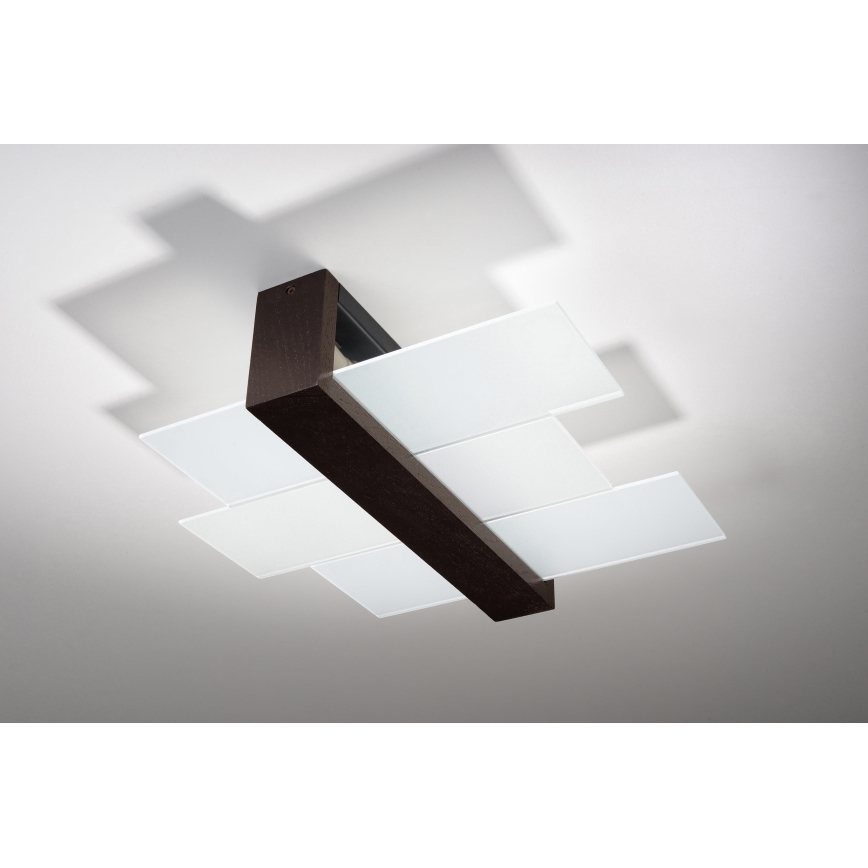 Brilagi -  Luminária de teto LED HERA 2xE27/7,5W/230V 43x43 cm wenge