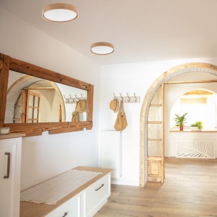 Brilagi - Luminária de Teto LED MANAROLA SIMPLE LED/24W/230V 3000K carvalho diâmetro 41 cm