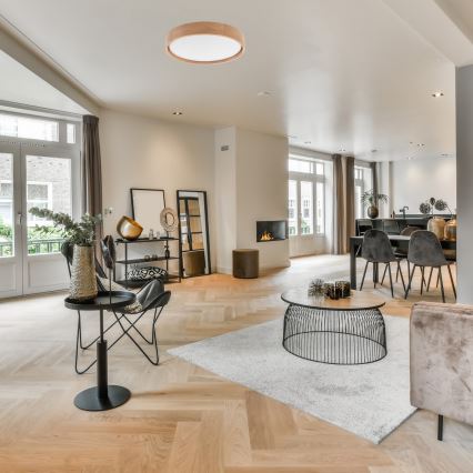 Brilagi - Luminária de Teto LED MANAROLA SIMPLE LED/24W/230V 3000K carvalho diâmetro 41 cm