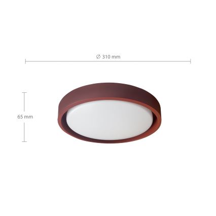 Brilagi - Luminária de teto LED MATTEO LED/24W/230V Ø 31 cm vermelha