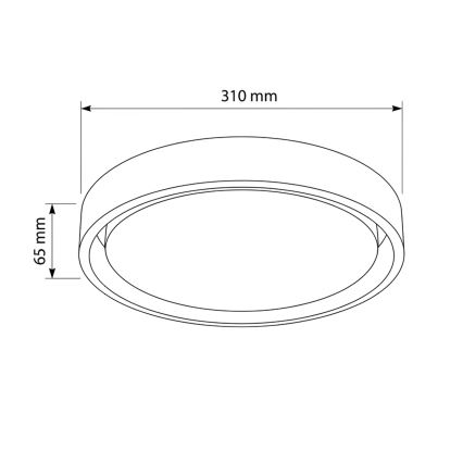 Brilagi - Luminária de teto LED MATTEO LED/24W/230V Ø 31 cm vermelha