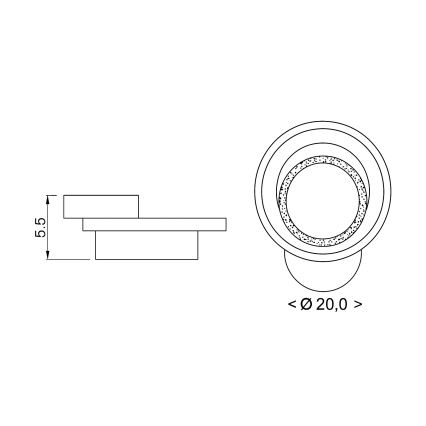 Brilagi - Luminária de teto LED MODERN MINI/22W/230V 3000/4000/6000K
