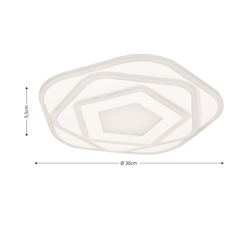Brilagi - Luminária de teto LED dimmerizável MODERN MINI LED/53W/230V 3000/4000/6000K diâmetro 30 cm + controlo remoto