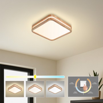 Brilagi - Luminária de teto LED MOLINA SQUARE LED/32W/230V 3000/4000/6000K carvalho 30x30 cm