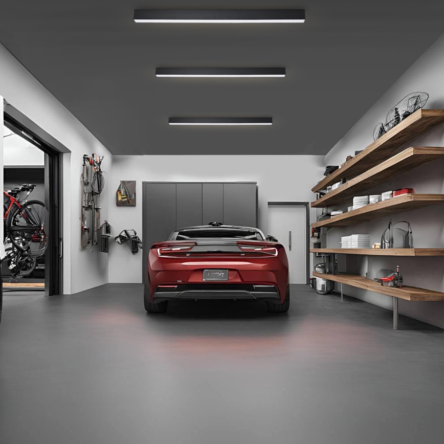 Brilagi - Luminária de teto LED para casa de banho SLEEKLINE LED/40W/230V 3000/4500/6000K preta IP44