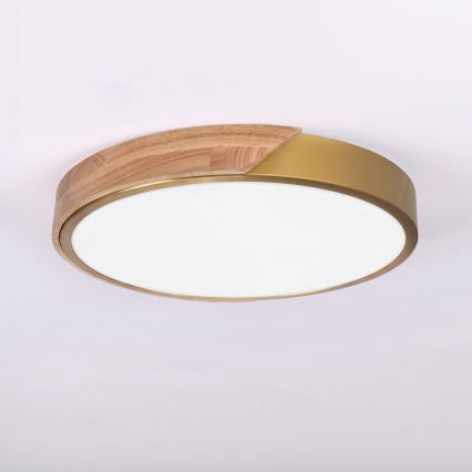 BRILAGI - Luminária de teto LED PILANA LED/24W/230V carvalho/dourado Ø 30 cm