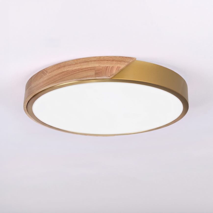 BRILAGI - Luminária de teto LED PILANA LED/24W/230V carvalho/dourado Ø 30 cm