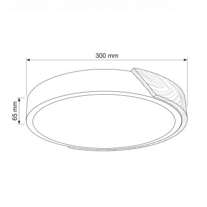 BRILAGI - Luminária de teto LED PILANA LED/24W/230V carvalho/dourado Ø 30 cm