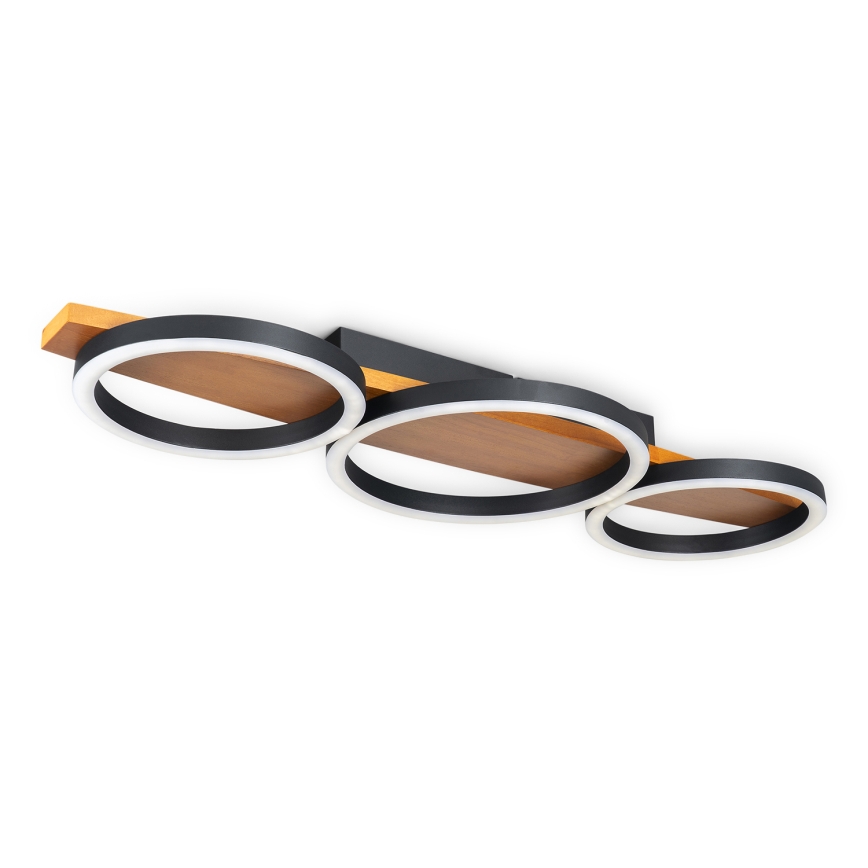 BRILAGI - Luminária de teto LED PLANK, 28W, 230V, 4000K, 25x70 cm, acabamento em madeira