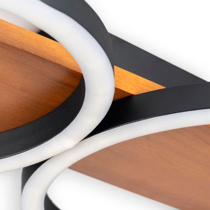 BRILAGI - Luminária de teto LED PLANK, 28W, 230V, 4000K, 25x70 cm, acabamento em madeira