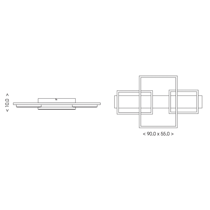 BRILAGI - Luminária de teto LED PLANK/35W/230V 4000K 55x90 cm madeira