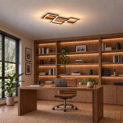 BRILAGI - Luminária de teto LED PLANK LED/30W/230V 4000K 34,5x65 cm madeira