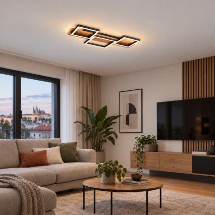 BRILAGI - Luminária de teto LED PLANK LED/30W/230V 4000K 34,5x65 cm madeira
