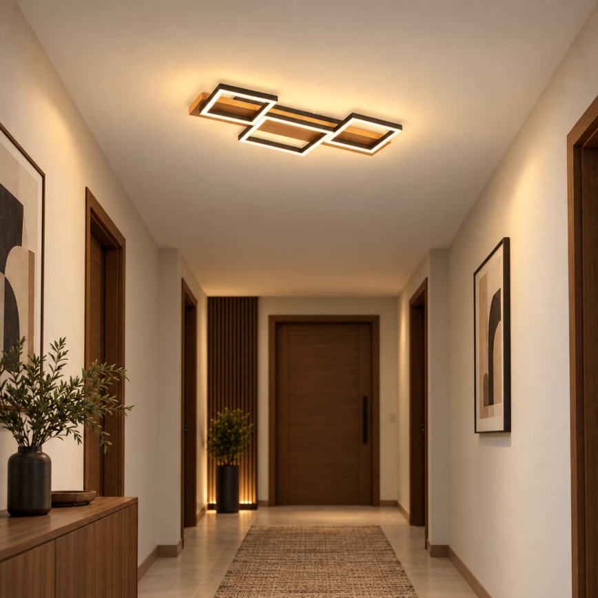 BRILAGI - Luminária de teto LED PLANK LED/30W/230V 4000K 34,5x65 cm madeira