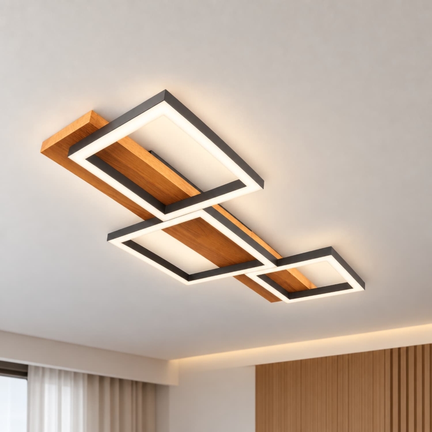 BRILAGI - Luminária de teto LED PLANK LED/30W/230V 4000K 34,5x65 cm madeira