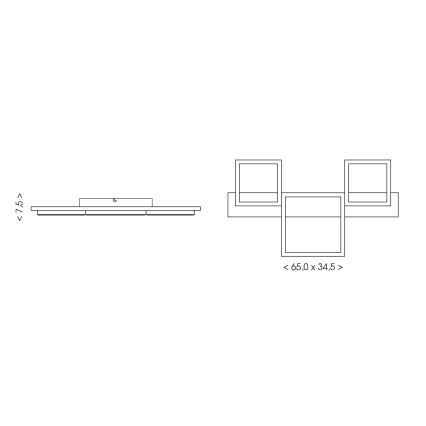 Brilagi - Luminária de teto LED PLANK LED/30W/230V 4000K 34,5x65 cm madeira