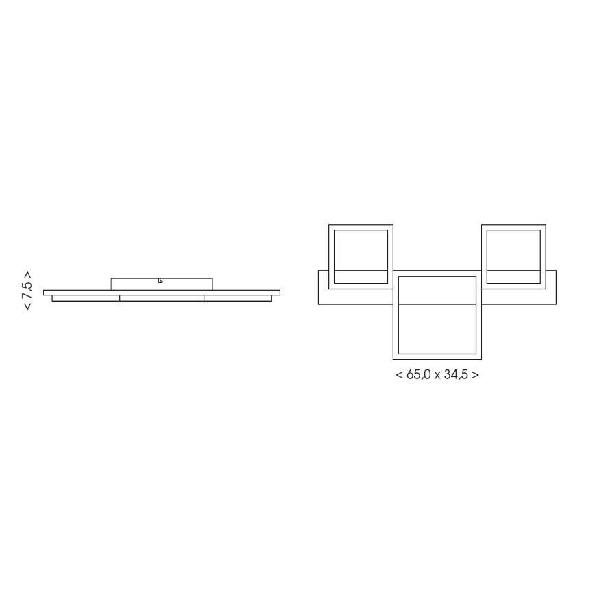 Brilagi - Luminária de teto LED PLANK LED/30W/230V 4000K 34,5x65 cm madeira