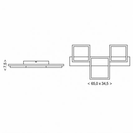 BRILAGI - Luminária de teto LED PLANK LED/30W/230V 4000K 34,5x65 cm madeira