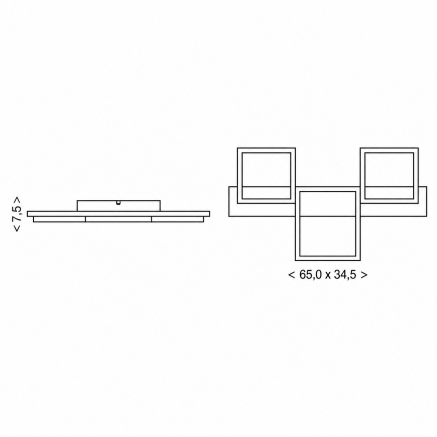 BRILAGI - Luminária de teto LED PLANK LED/30W/230V 4000K 34,5x65 cm madeira