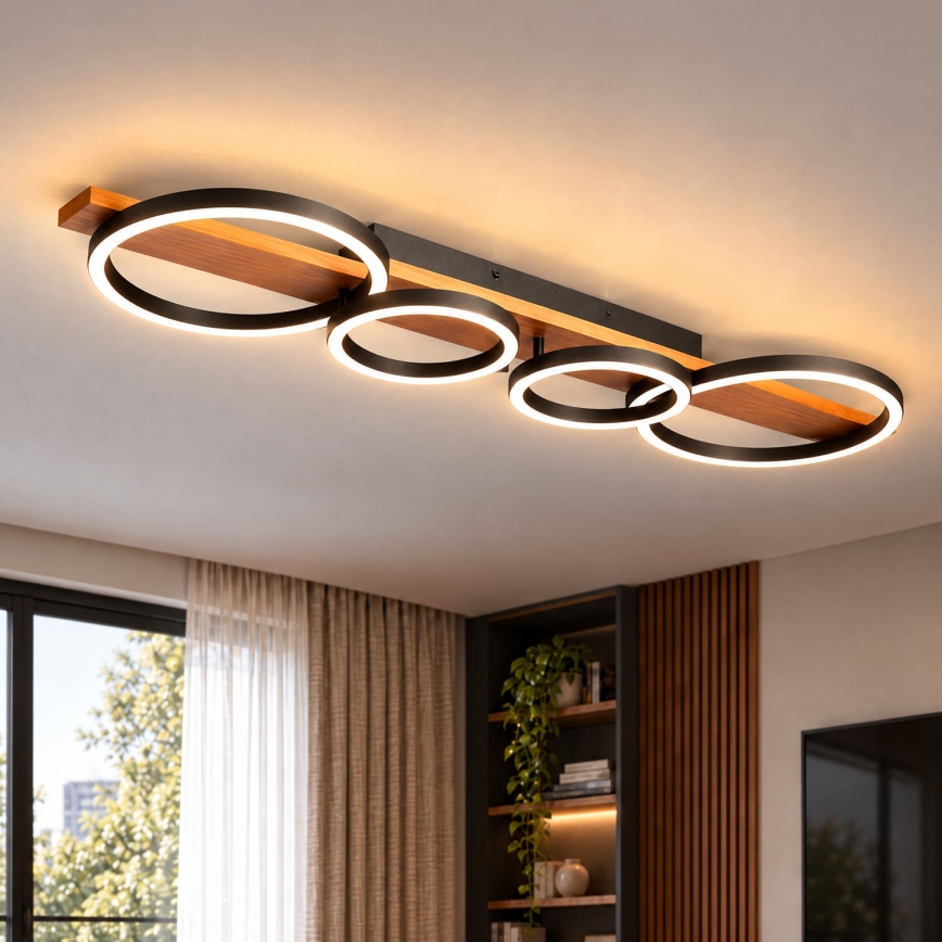 BRILAGI - Luminária de teto LED PLANK LED/35W/230V 4000K 30x100 cm madeira