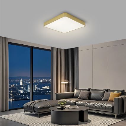 Brilagi - Luminária de teto LED POOL LED/36W/230V 3000/4000/6000K 40x40 cm dourada
