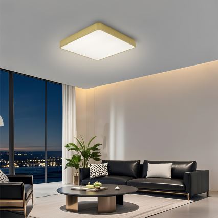 Brilagi - Luminária de teto LED POOL LED/36W/230V 3000/4000/6000K 40x40 cm dourada