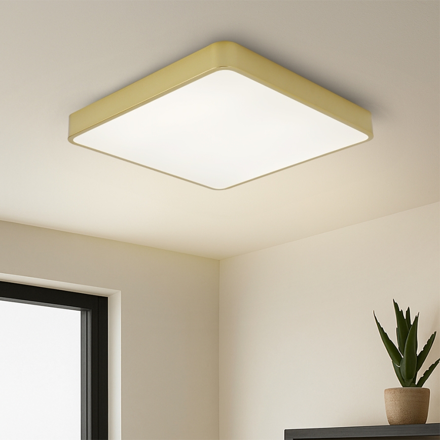 Brilagi - Luminária de teto LED POOL LED/48W/230V 3000/4000/6000K 50x50 cm dourada